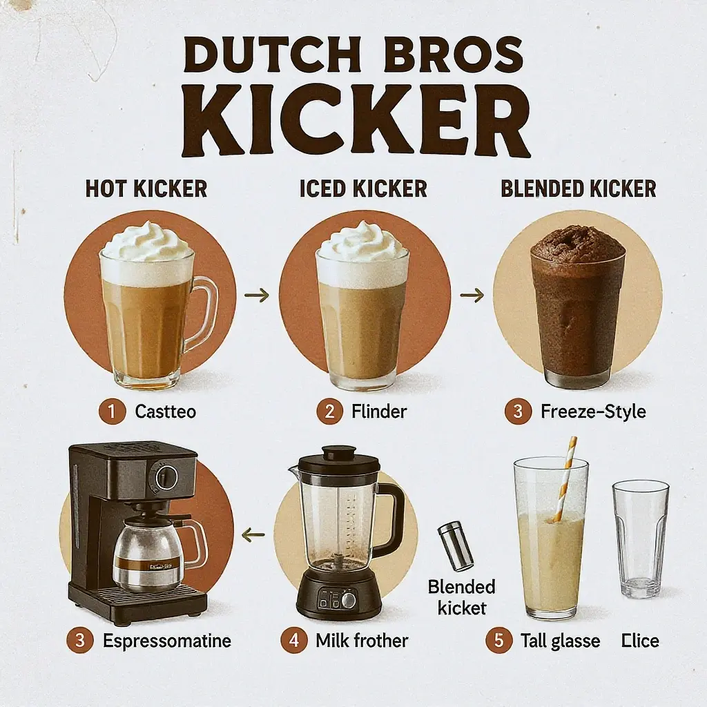 Dutch Bros Kicker: Best Breve Coffee Choice for Fans: 2 Dutch Bros Kicker Recipe – Step by Step